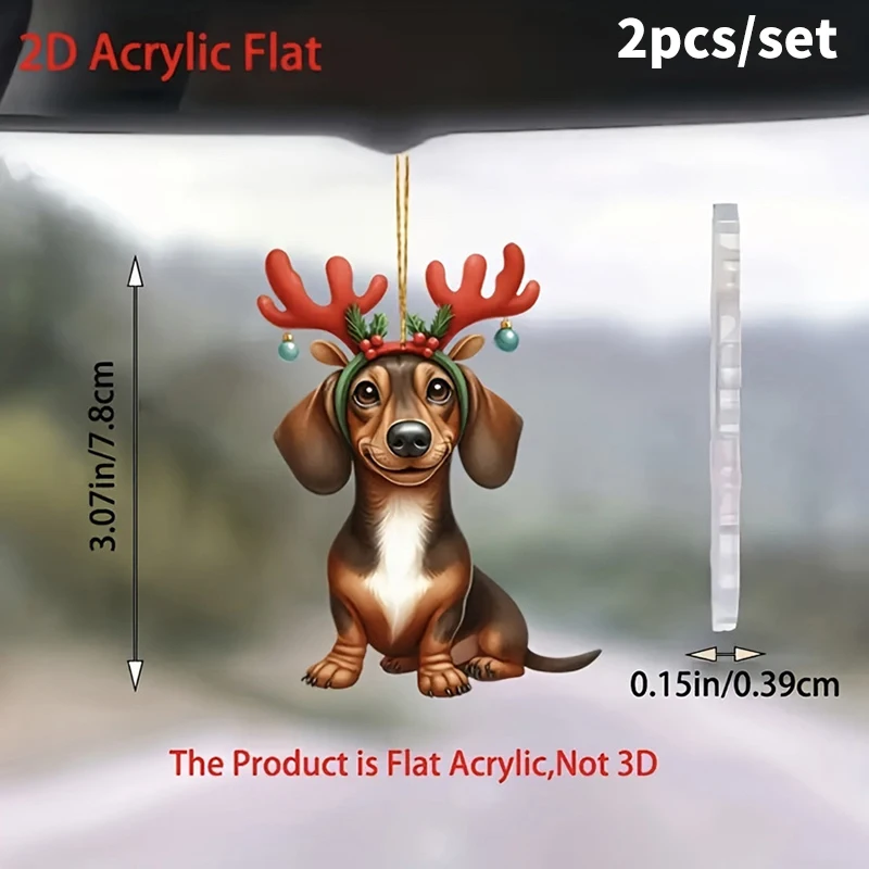 2 шт. Рождественские Подвески в виде мультяшных автомобилей