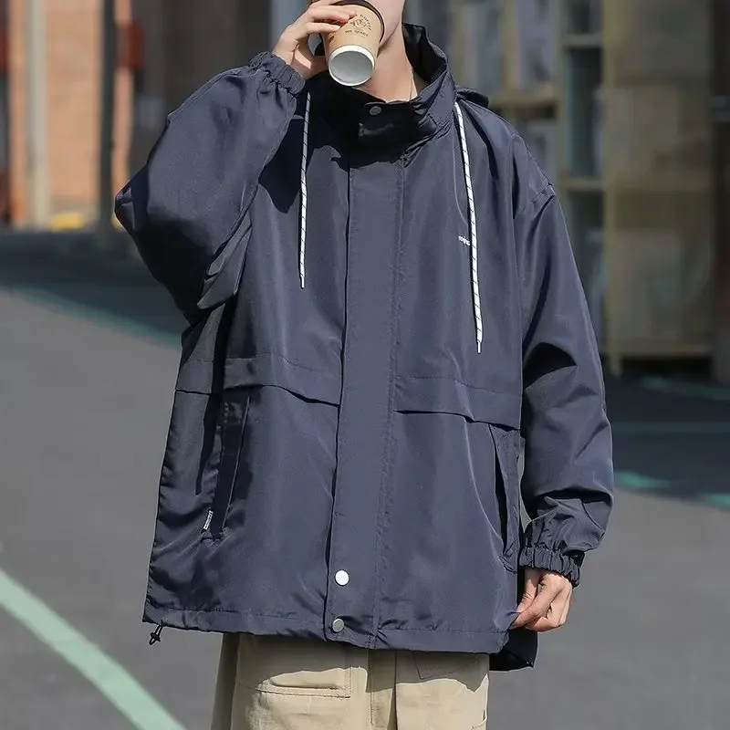 2024 осенний пиджак с капюшоном в японском стиле мужская модная брендовая куртка