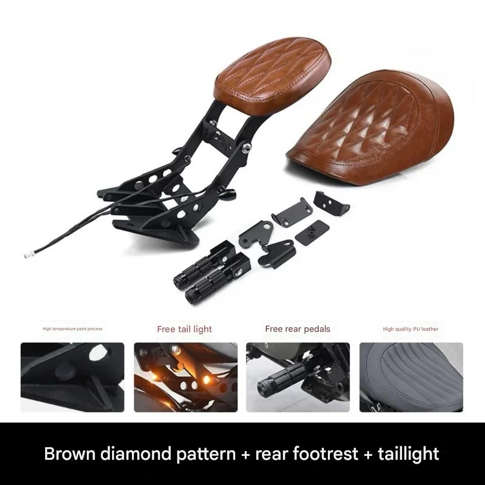 

Для BENDA Napoleonbob 250, складная подушка на заднее сиденье, одноместное сиденье, двойное сиденье, аксессуары для скрытой подушки в стиле ретро