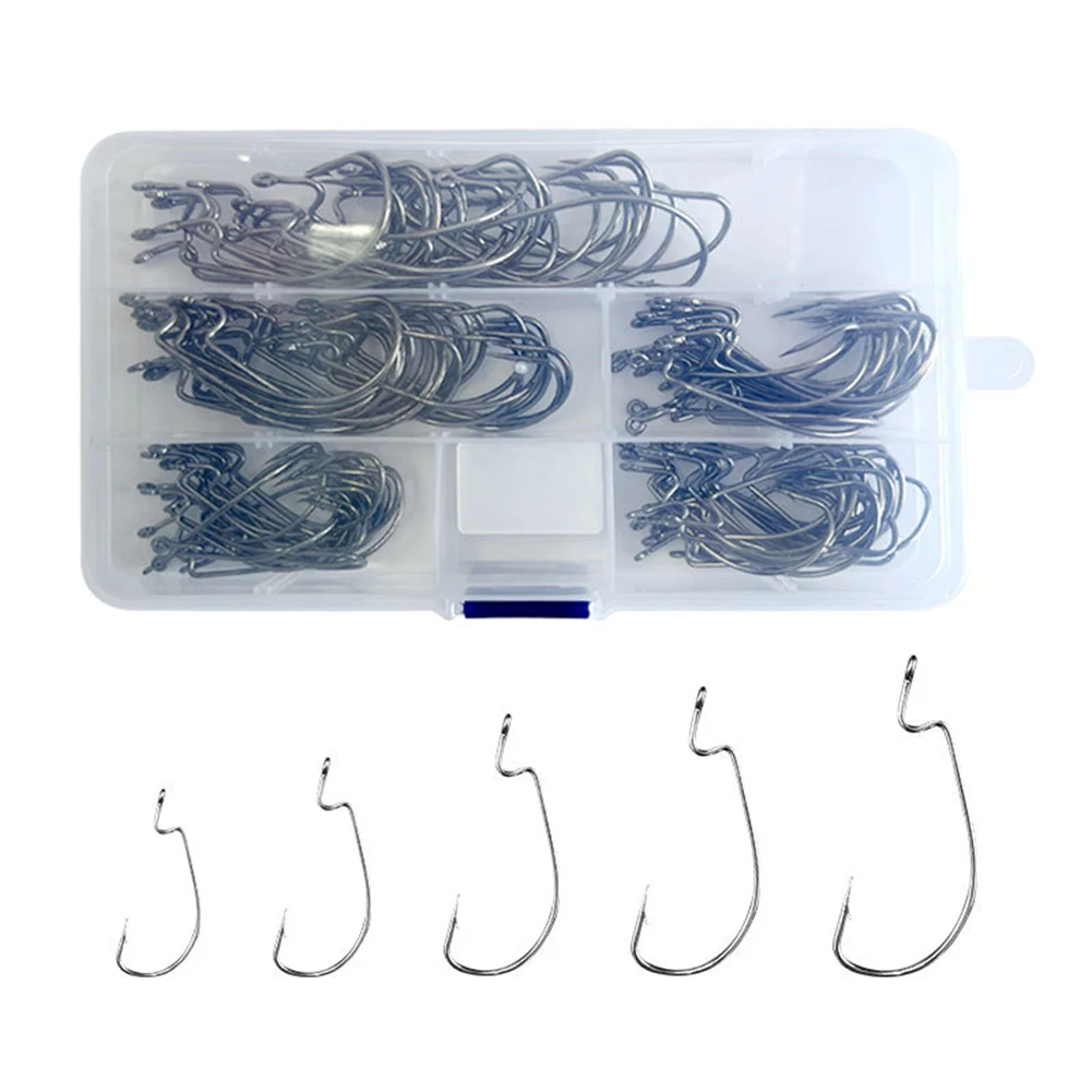 

125 PCS/set Strengthen The Crank Hook Route, Sub-hook, Wide-belly Crank Hook, Texas Fishing Group, Soft Bait Hook, Sea Hook