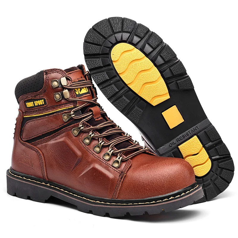

New Men's Big-head Shoes High Quality Genuine Leather Riding Boots for Men Outdoor Desert Boots High Top Men Fashion Sneakers