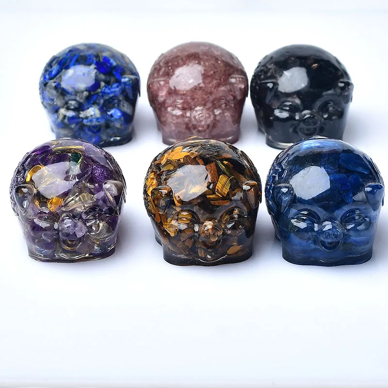 

Natural Crystal Gravel Reiki Figurine Lovely Pig Orgonite Silicone Mould Resin Decor Crafts Chakra Multiplier Desktop Decor Gift
