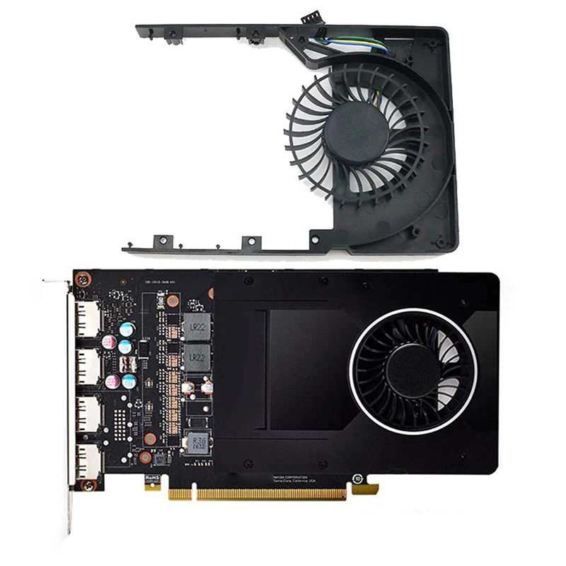 Фото MT7012YB-W20-HF для видеокарты Quadro P2000 5B, охлаждающий вентилятор, 12В 0.43А, 4-контактный, 1 шт., новый №3