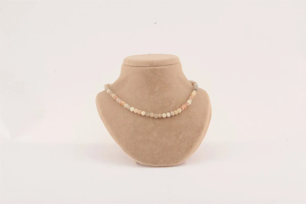 

MOONSTONE Hippie Necklace, 6mm Waist Chain, Astrology Birthstone Crystals, Stylish Classic Design, women's stenth