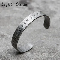2022 new mens 316l stainless steel unique norse viking rune futhark bracele adjustable bracelet jewelry free shipping