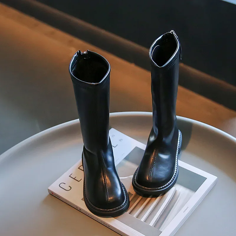 Ботинки для девочек в японском стиле из мягкой кожи