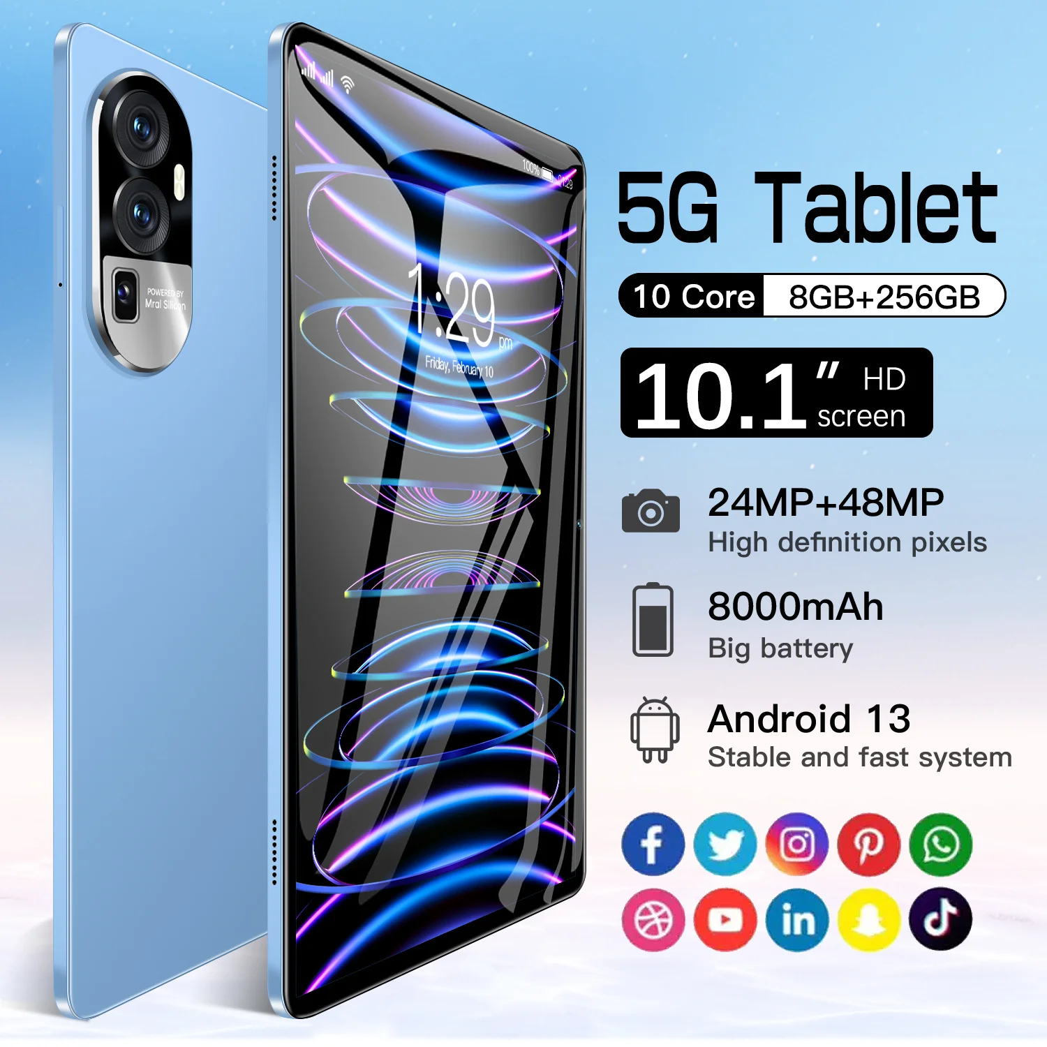 

Новинка, планшет 15 Pro, 10,1 дюйма, 16 ГБ, 512 ГБ, Android, телефон с двумя SIM-картами, GPS, Bluetooth, Wi-Fi, Google