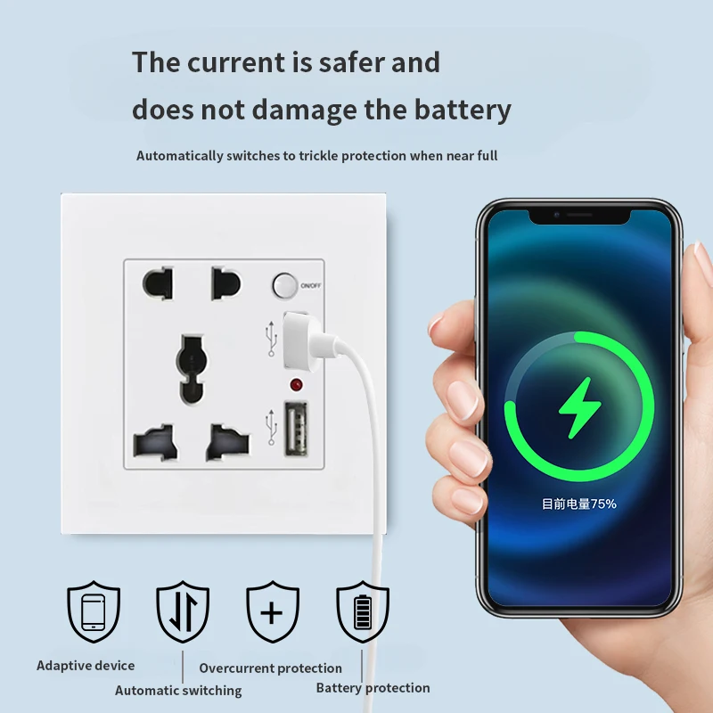 Универсальная настенная розетка USB 2 1 А