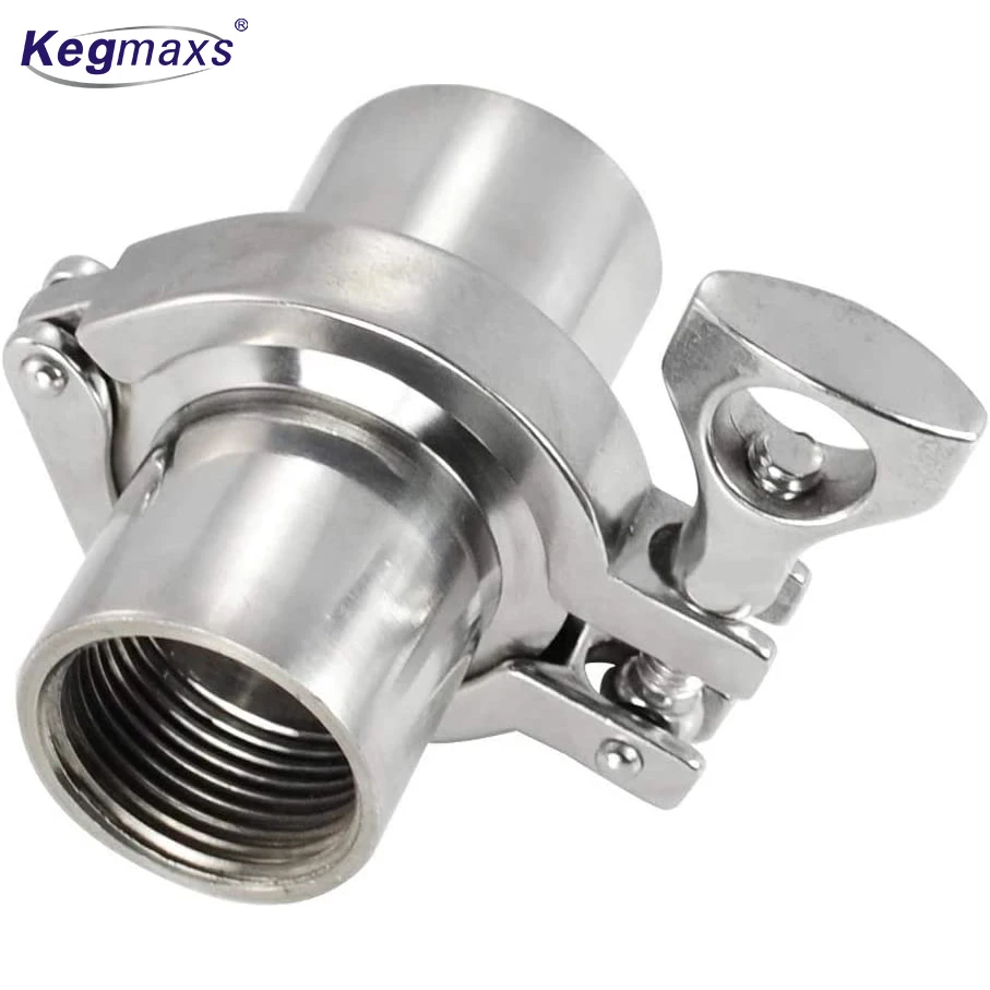 Комплект санитарных фитингов Tri-Clamp 1.5 (12 NPT) с внутренней резьбой из нержавеющей стали SS304, с силиконовыми прокладками и зажимом Tri-Clover, внешний диаметр 50.5 мм (art.: 3920da74c5ca2) - 3920da74c5ca2