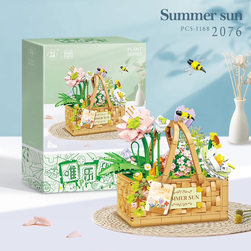 Искусственный цветок мини-кирпичи набор игрушек Linx с бонсай для украшения