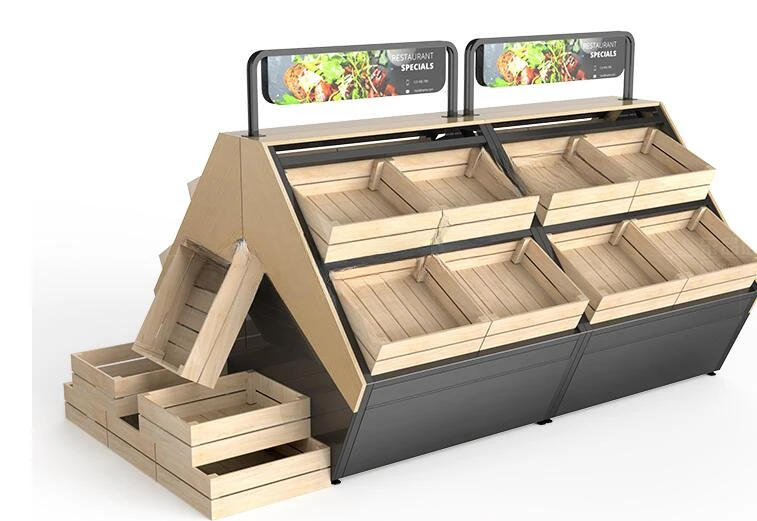 Демонстрационная стойка для фруктов и овощей супермаркет свежих магазин gangmu