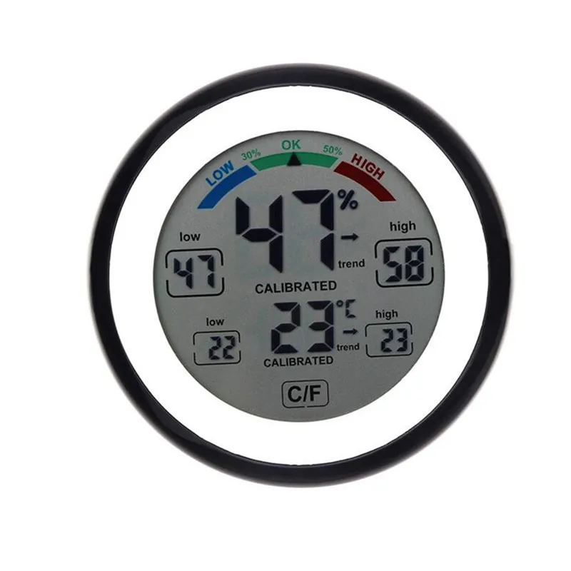 digital thermometer hygrometer indoor temperature humidity meter detector color lcd touch screen electronic thermometer 40off free global shipping