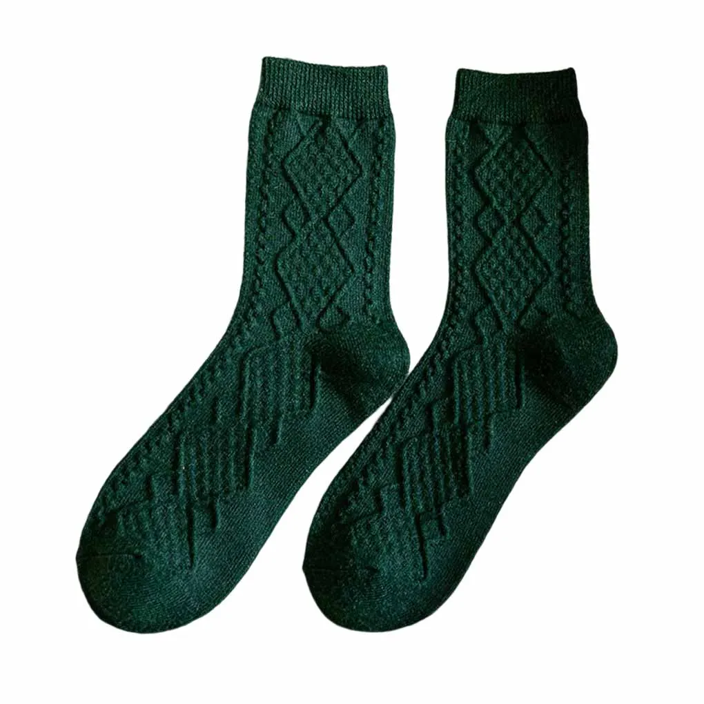 

2PCS Thermal Socks Style Wool Sock Comfortable Lightweight Stockings Footwear Winter Outdoor Indoor Birthday Coffee