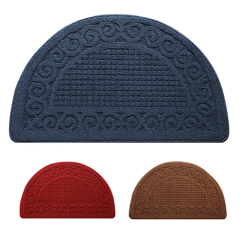 

Half Round Non-Slip Kitchen Bedroom Toilet Doormat Floor Rug Mat for Bathroom,Patio,Bedroom,Outdoors, 31X19 Inch