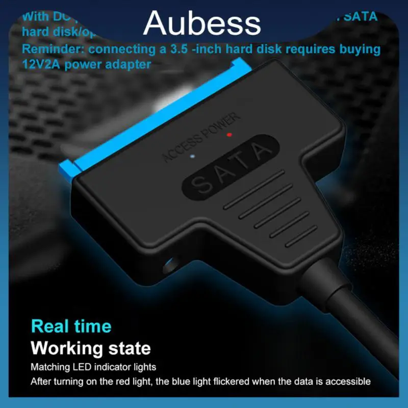 

2023 Usb2.0 To Sata Intelligent Sleep With Dc Power Supply Hard Disk Adapter Sata Hard Disk Seconds Change Into Mobile Hard Disk