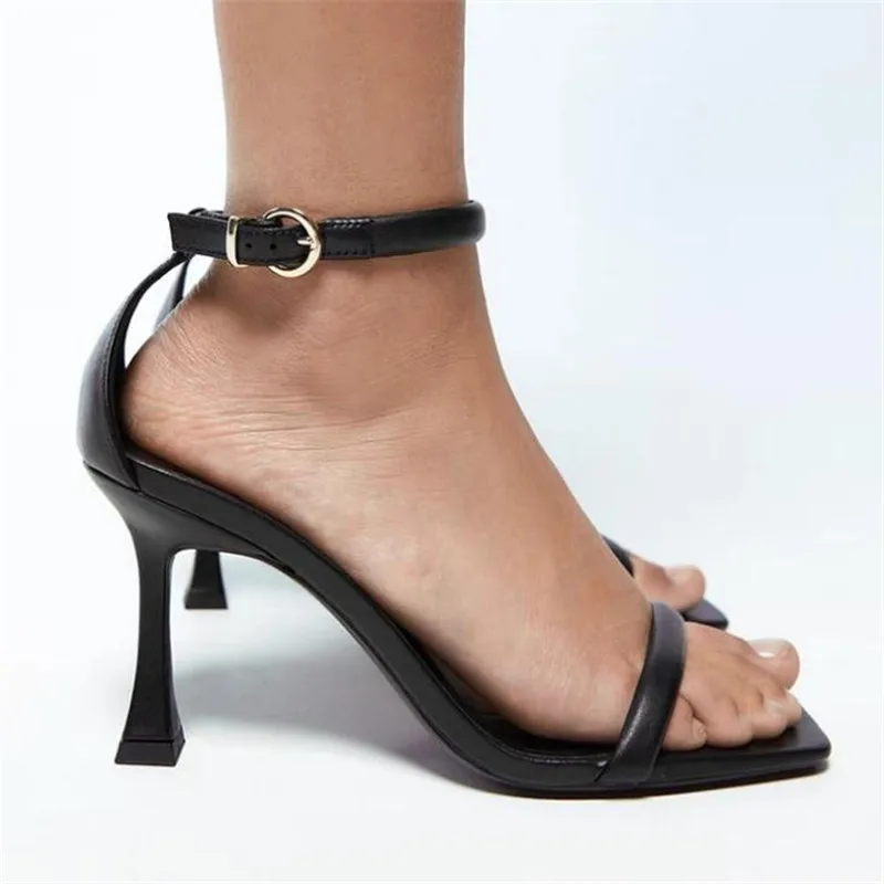 

Женские босоножки на высоком каблуке, туфли с открытым носком и тонким ремешком, римские сандалии для банкета и весны, Размеры 35-42