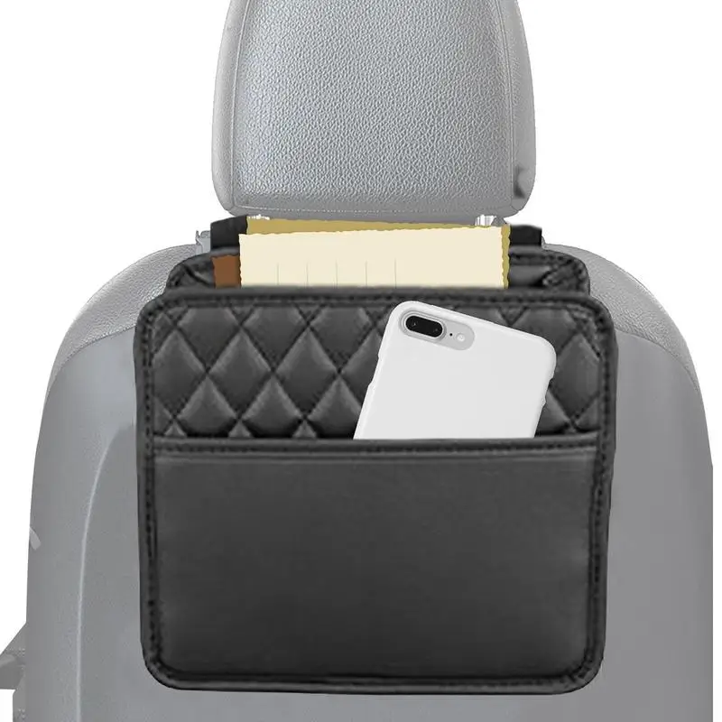 

Органайзер на заднее сиденье автомобиля, многофункциональный кожаный Органайзер для автомобильных сидений, подвесная сумка для хранения в салоне автомобиля