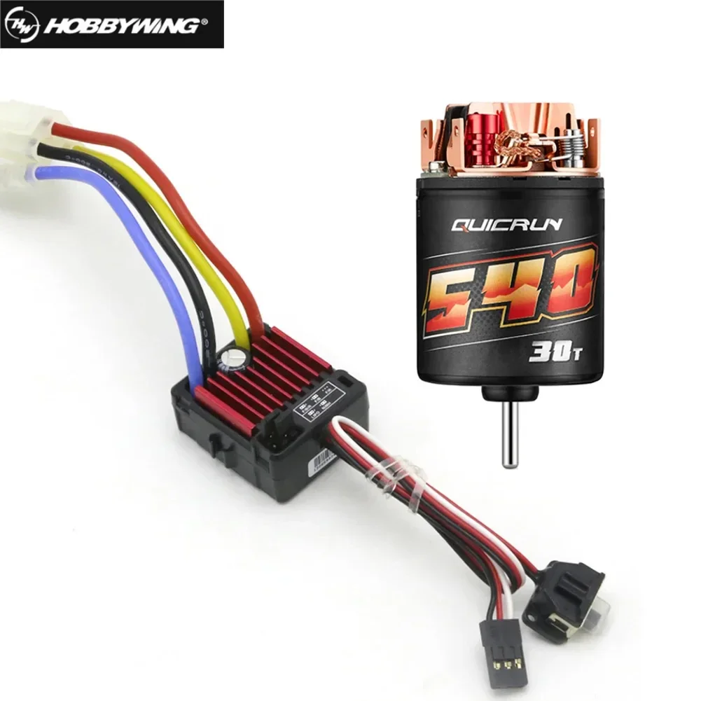 Фото Hobbywing QuicRun Матовый двигатель 540 30T 40T/555 11T 13T с регулятором скорости 60A 80A для 1/10 RC гусеничного автомобиля №1