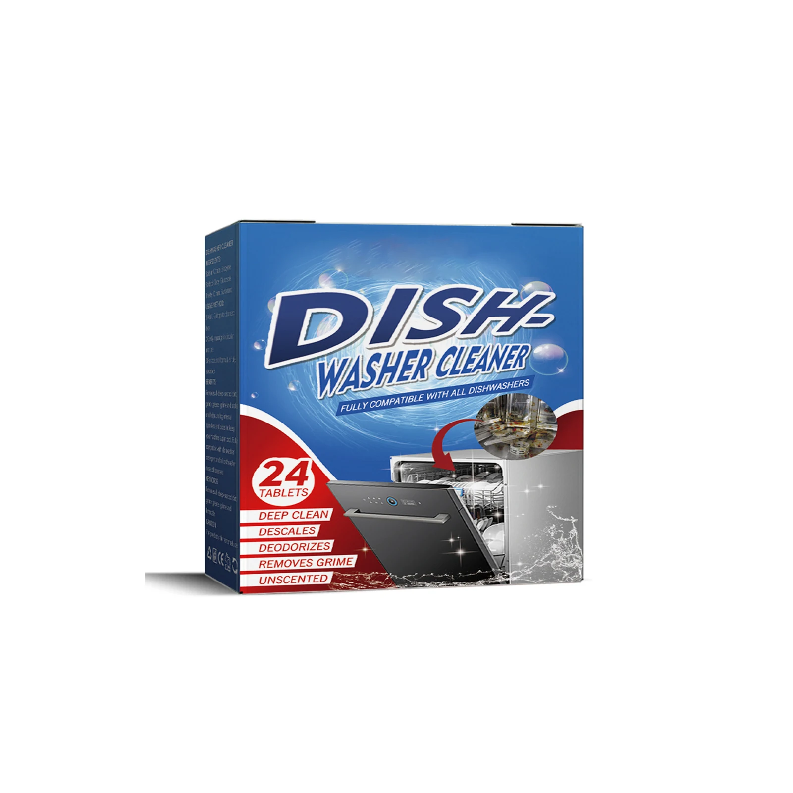 

24pcs Dishwasher Cleaner Tablets Effective Dishwasher Descaler Suitable For Use In All Dishwashers