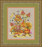 cross stitch kits cross stitch kit embroidery threads for embroidery set christmas little house 6 pumpkin house 37 41