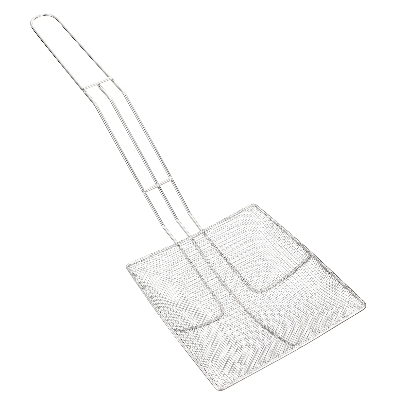 

Stainless Steel Oil Residue Mesh Filter Scoop Slag Spoon Square Rust-proof Colander Practical Strainer Wear-resistant