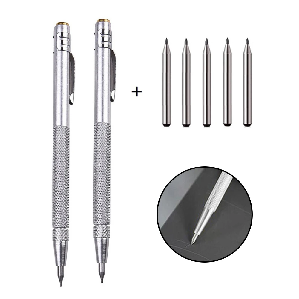 

7pcs/set Tungsten Carbide Tip Scriber Engraving Pen Marking Tip For Glass Ceramic Wood Stone Shell Metal Marking Hand Tools