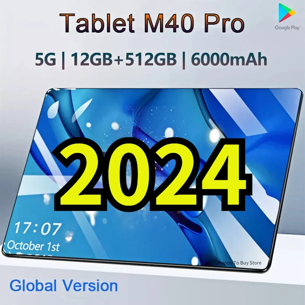 

2023 NEW Original Tablet Pad Pro Android 10 12GB 512GB 10.1 Inch 5G for Tourist Phone WiFi Support Languages 16GB 1TB