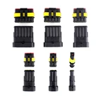 5 комплектов 1 2 3 4 5 6-контактный супер уплотнительный AMP электрический разъем Автомобильная Водонепроницаемая ксеноновая лампа штекер и гнездо для автомобиля