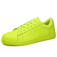 new unisex skateboard shoes fluorescent green men casual sneakers non slip fashion women running shoes lightweight streetwear