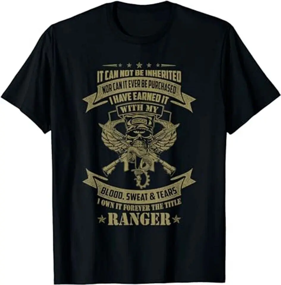 I Own It Forever The Title US Army Ranger Veteran черная футболка