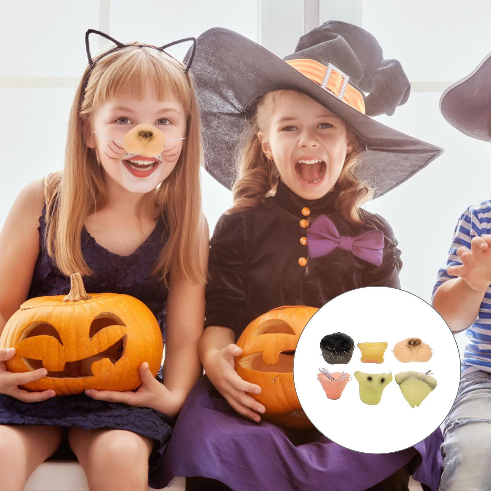 

6 Pcs Animal Nose Party Mask Supplies Halloween Vinyl Animals Accessories Face Funny Child