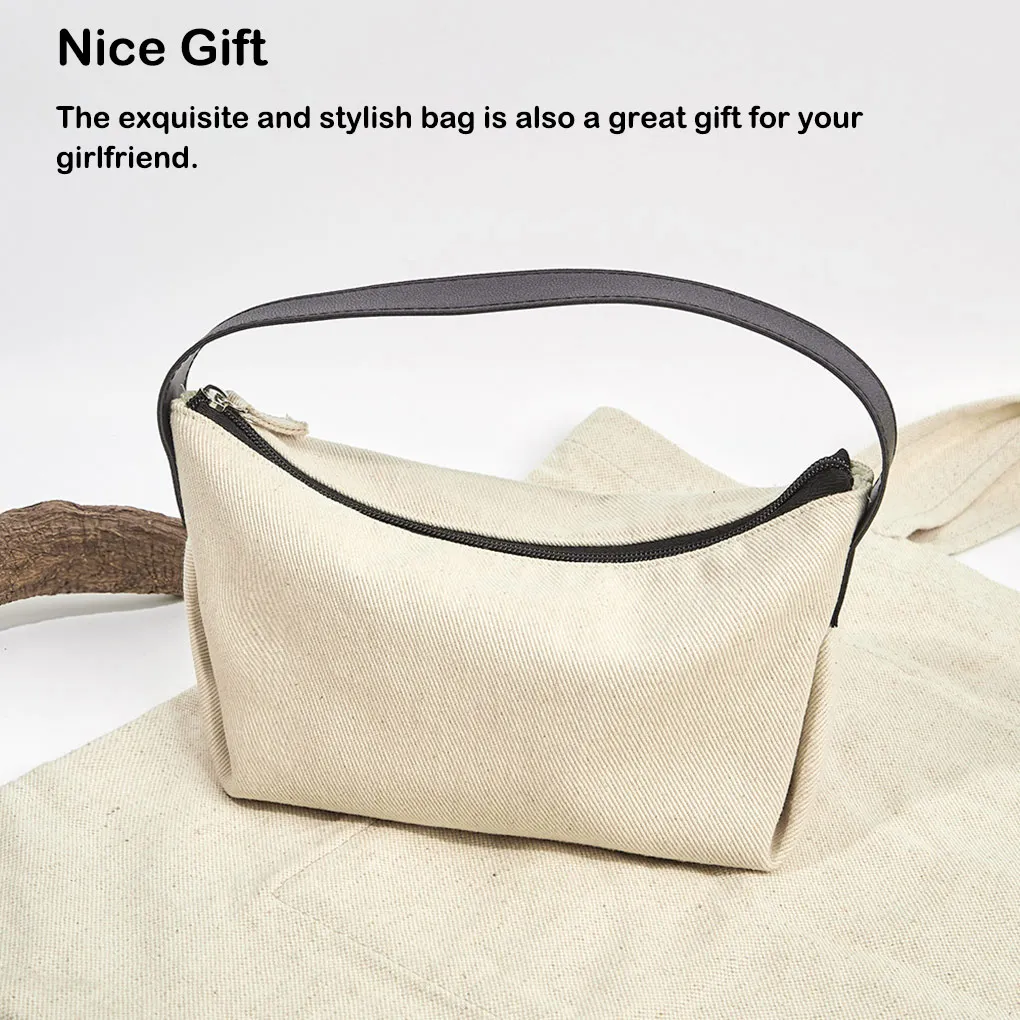 

Handbag Storage Fashion Canvas Casual Personalized Pouch Makeup Handbags Traveling Zipper Shoulder Bag Hand-held