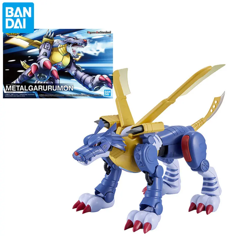 Купи Bandai FRS Digimon Adventure Metal Garurumon Animated Version Original Assembly Model Action Figures Collectible Doll Toys за 2,839 рублей в магазине AliExpress