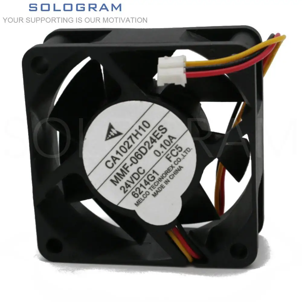 

1Pc Brand New MELCO MMF-06D24ES DC 24V 0.10A 6025 60*60*25MM 3Pin Axial Square Inverter Cooling Fan