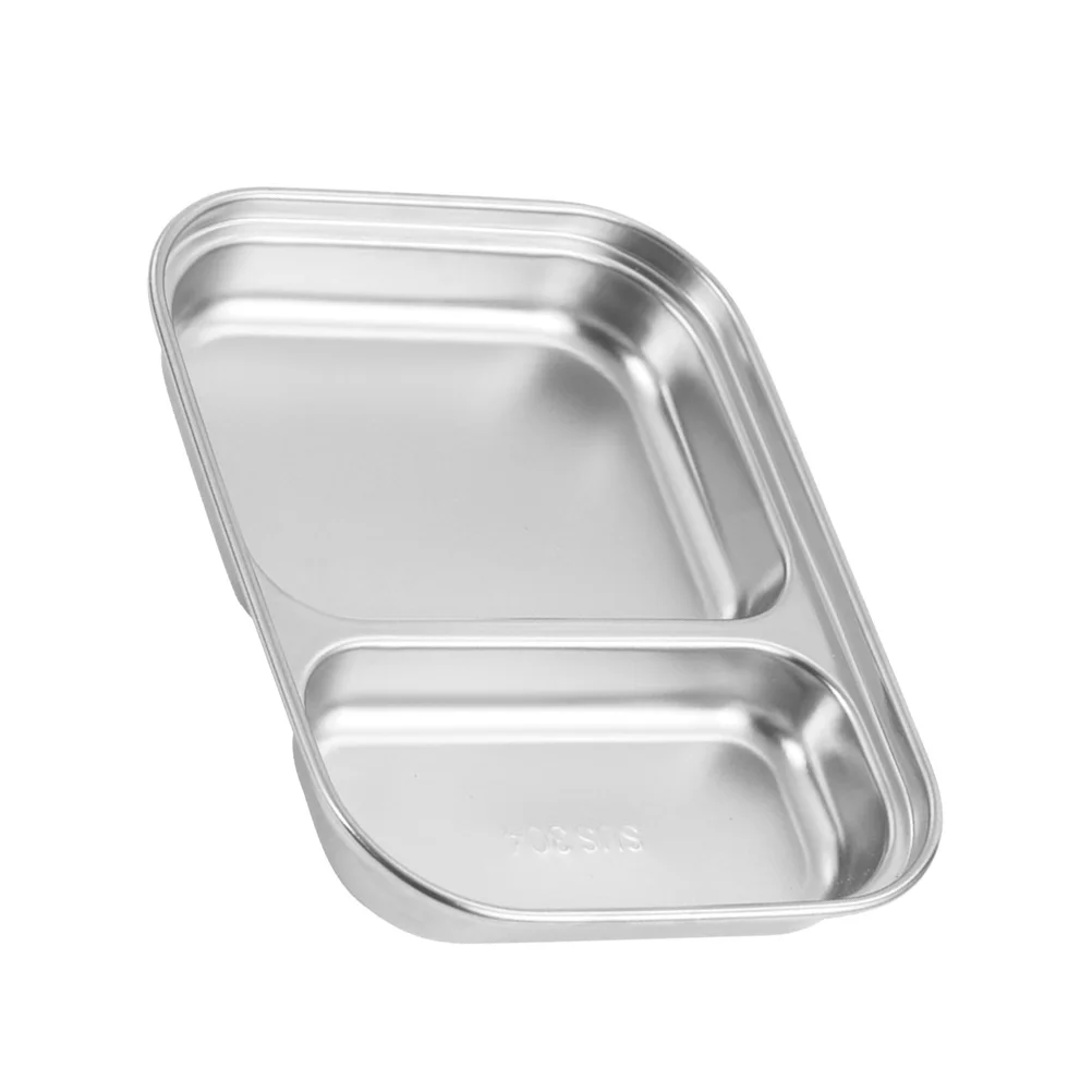 

Plates Divided Plate Tray Dishes Portion Sauce Serving Dish Dipping Control Stainless Steeldinner Kids Bowls Compartment Sushi