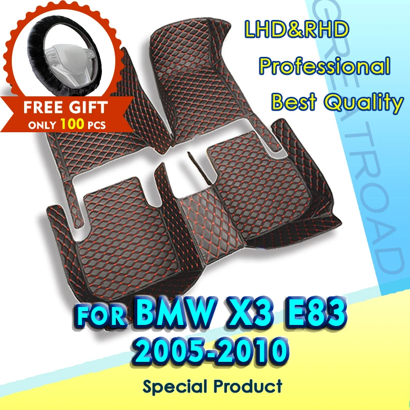 

Car floor mats for BMW X3 E83 2005 2006 2007 2008 2009 2010 Custom auto foot Pads automobile carpet cover interior accessories