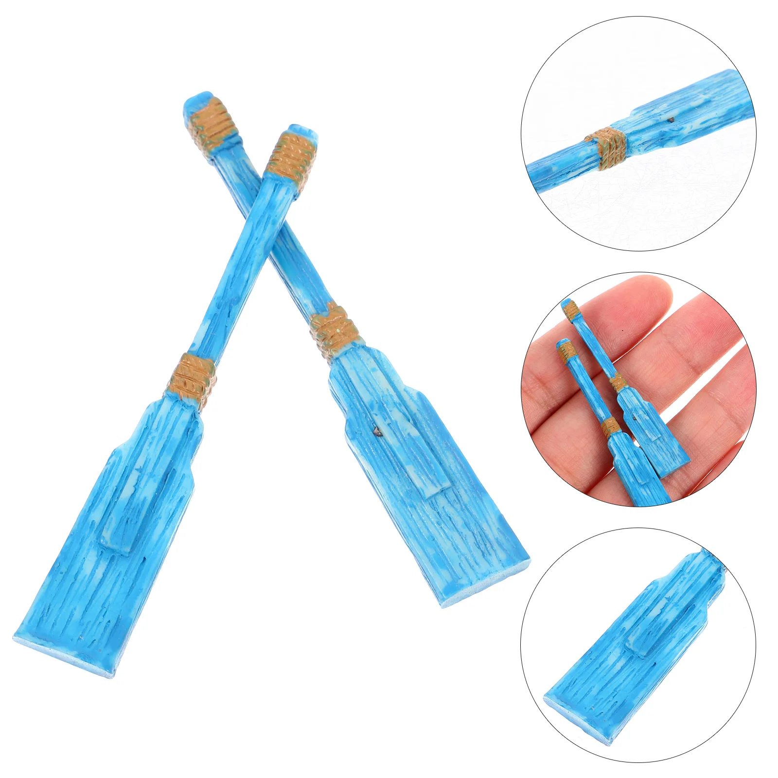 

10Pcs Micro Landscape Paddles Miniatures Beach Boat Paddles Ocean Beach Ornament