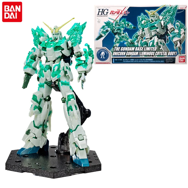 

Оригинальная модель Bandai Аниме Гундам фигурки Gundam Base Limited HG 1/144 единорог Gundam Сборная модель аниме экшн-Фигурки игрушки