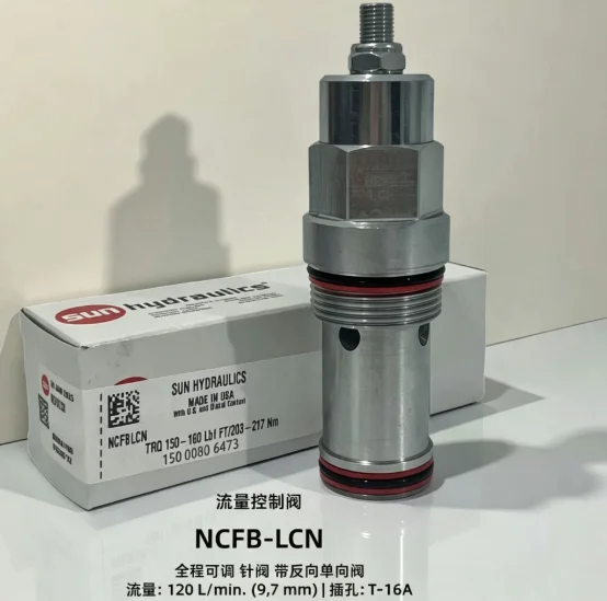 Фото Гидравлический клапан NCFB-LCN HydraForce с полной регулировкой, обратным клапаном и функцией предотвращения обратного потока, аналогичный клапанам SUN Hydraulics и VICK E. №1