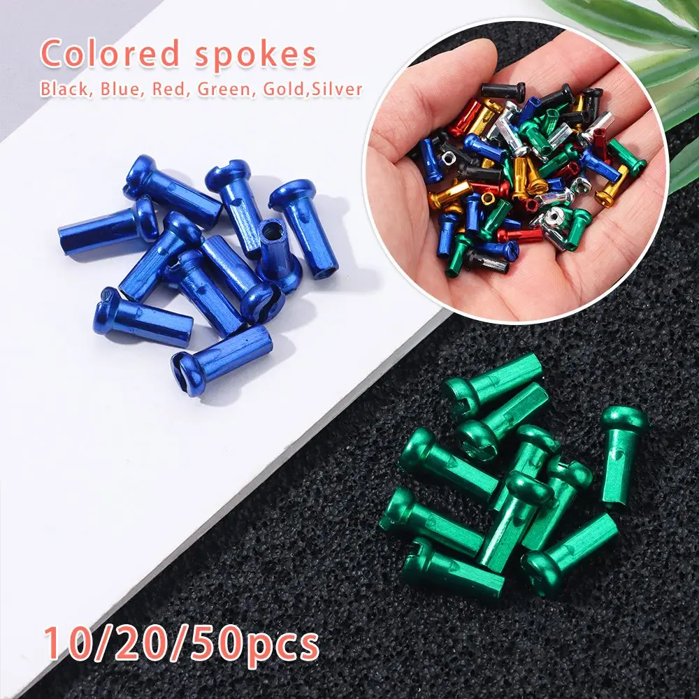 

14mm Alloy Anodized Mountain Bike Cycling Spokes Nipples Multicolor Wheel Spoke Nipples Bicycle Wheel Accessories