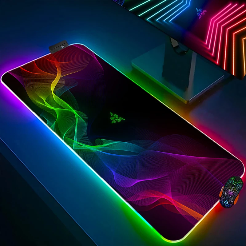 

Razer Goliathus RGB Large Mouse Pad Gaming Mousepad XXL Rubber Mausepad Gamer Keyboard Carpet Desk Mat PC Mouse Pads for LOL CS