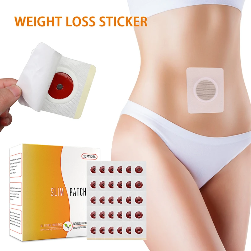 30Pcs Slimming magnetic navel sticker compact body shape big belly thigh muscle tight navel pill body sculpting sticker portable