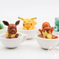 pokemon gashapon cup pikachu bulbasaur charmander squirtle eevee doll gifts toy model anime figures collect ornaments