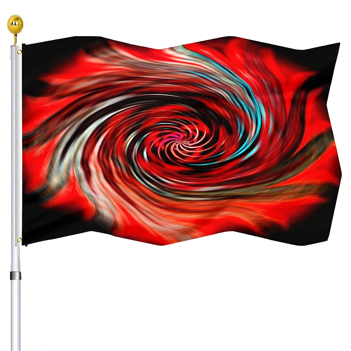 

Зеленый психоделический крутящийся флаг баннеры с латунными люверсами яркие цвета двойные сшитые декоративные флаги для помещений двора улицы