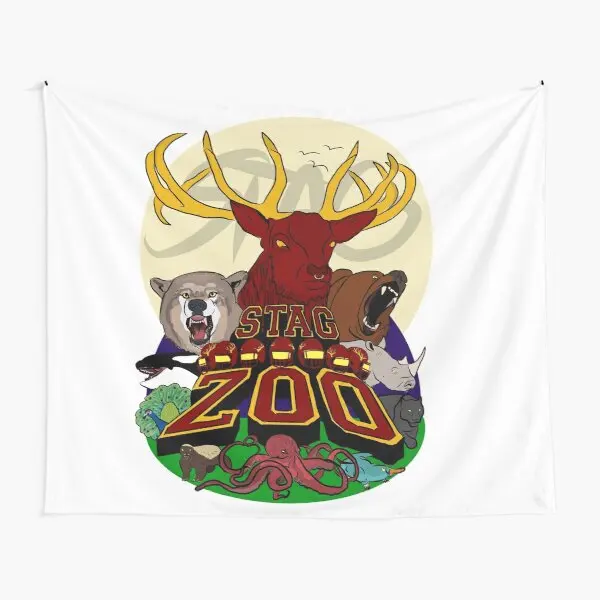 

Stag Zoo Tapestry Hanging Art Decor Towel Wall Mat Bedspread Living Beautiful Bedroom Printed Yoga Blanket Colored Travel Room