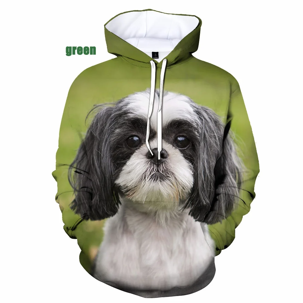 

2023 Animal Cute Shih Tzu Dog 3D Printed Hoodie Dog Hoodies Funny Sweatshirts Casual Hip Hop Oversized Clothing