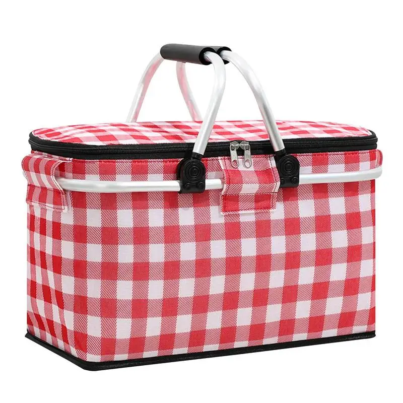 

Beach Picnic Basket Lunch Bag Collapsible Picnic Baskets Collapsible Picnic Baskets Leak-Proof Portable Camping Cooler For Road