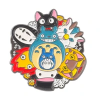 new punk style faceless male alloy brooch cartoon cat shape enamel clothing accessories backpack brooch badge lapel pins