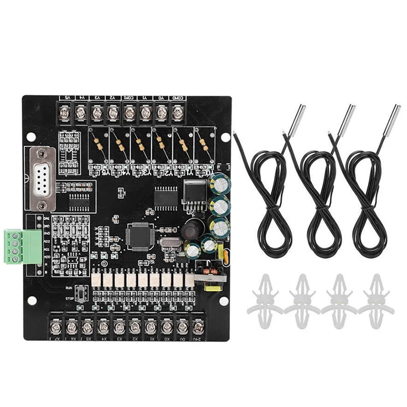 

PLC Industrial Control Board Programmable Logic Controller FX1N-14MT-3N With 3 Temperature Probe