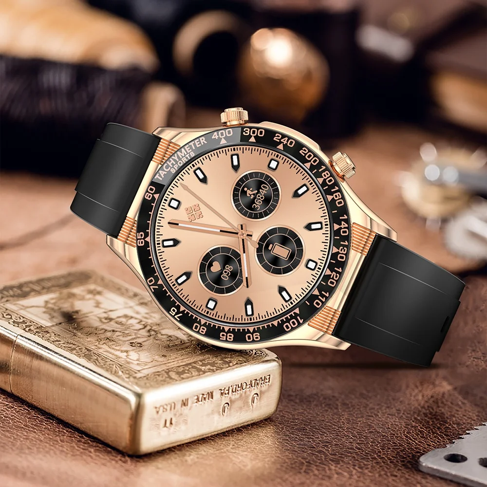 

ONTA E18 Smart Watches For Men Luxurious Classic Style Answer Call Passometer Fitness Tracker Smartwatch Waterproof Men Watch